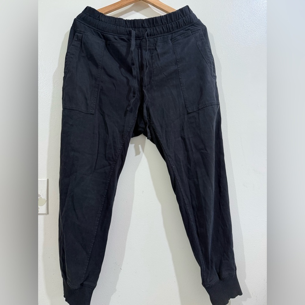 James Perse Black Women's Jogger Pants with Patch Pockets